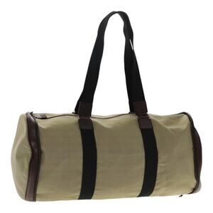 Salvatore Ferragamo Boston Bag Canvas Beige Silver